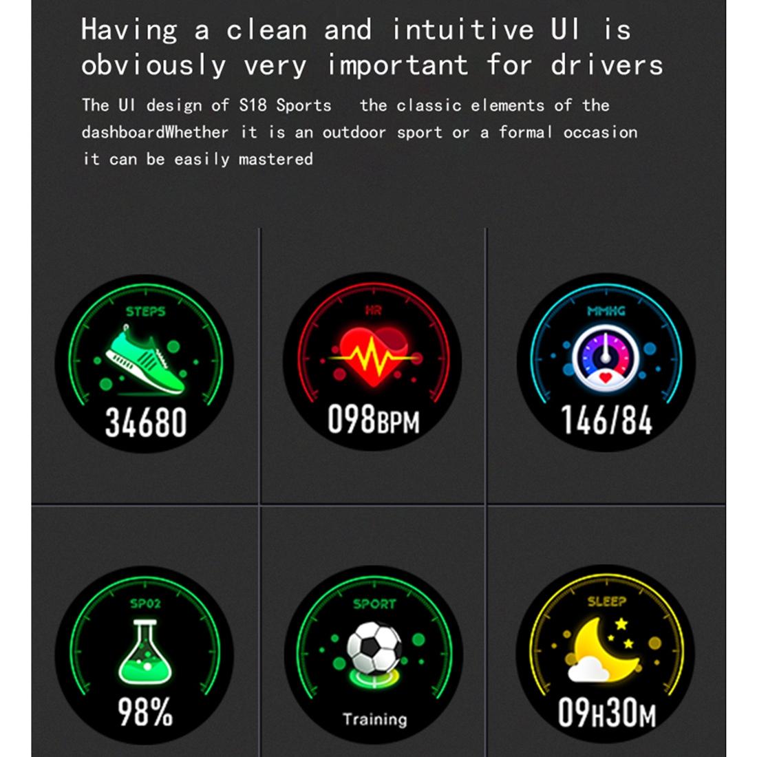 1.3 Inch Tft Screen Ip67 Waterproof Smart Watch Bracelet Support Sleep Monitor / Heart Rate Monitor / Blood Pressure Monitoring - Black Red