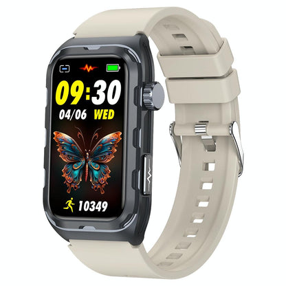 Waterproof Ecg Smart Watch For Health Monitoring - Ip68 - Pink