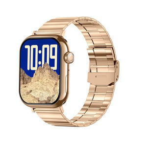 2.04 Inch Colour Screen Smart Watch Steel Strap Support Bluetooth Call - Gold