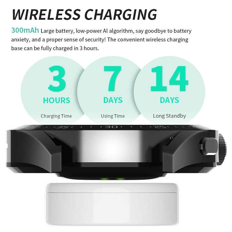 1.39 Inch Ip67 Waterproof Health Monitoring Bluetooth Call Smart Watch With Nfc Payment - Grey