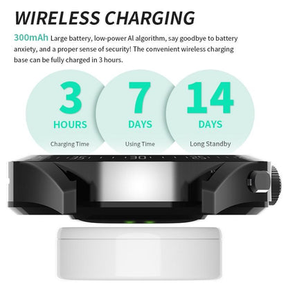 1.39 Inch Ip67 Waterproof Health Monitoring Bluetooth Call Smart Watch With Nfc Payment - Grey