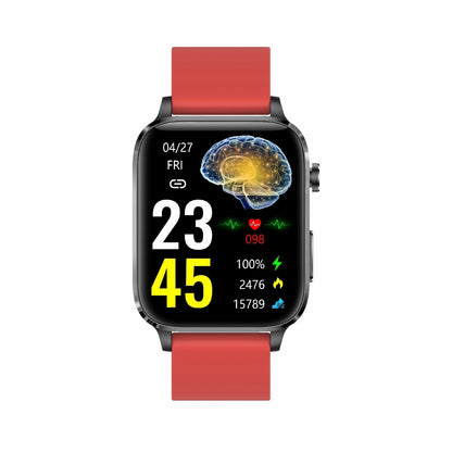 1.7 Inch Hd Square Screen Tpu Strap Smart Watch Supports Body Temperature Monitoring / Blood Oxygen Monitoring - Red