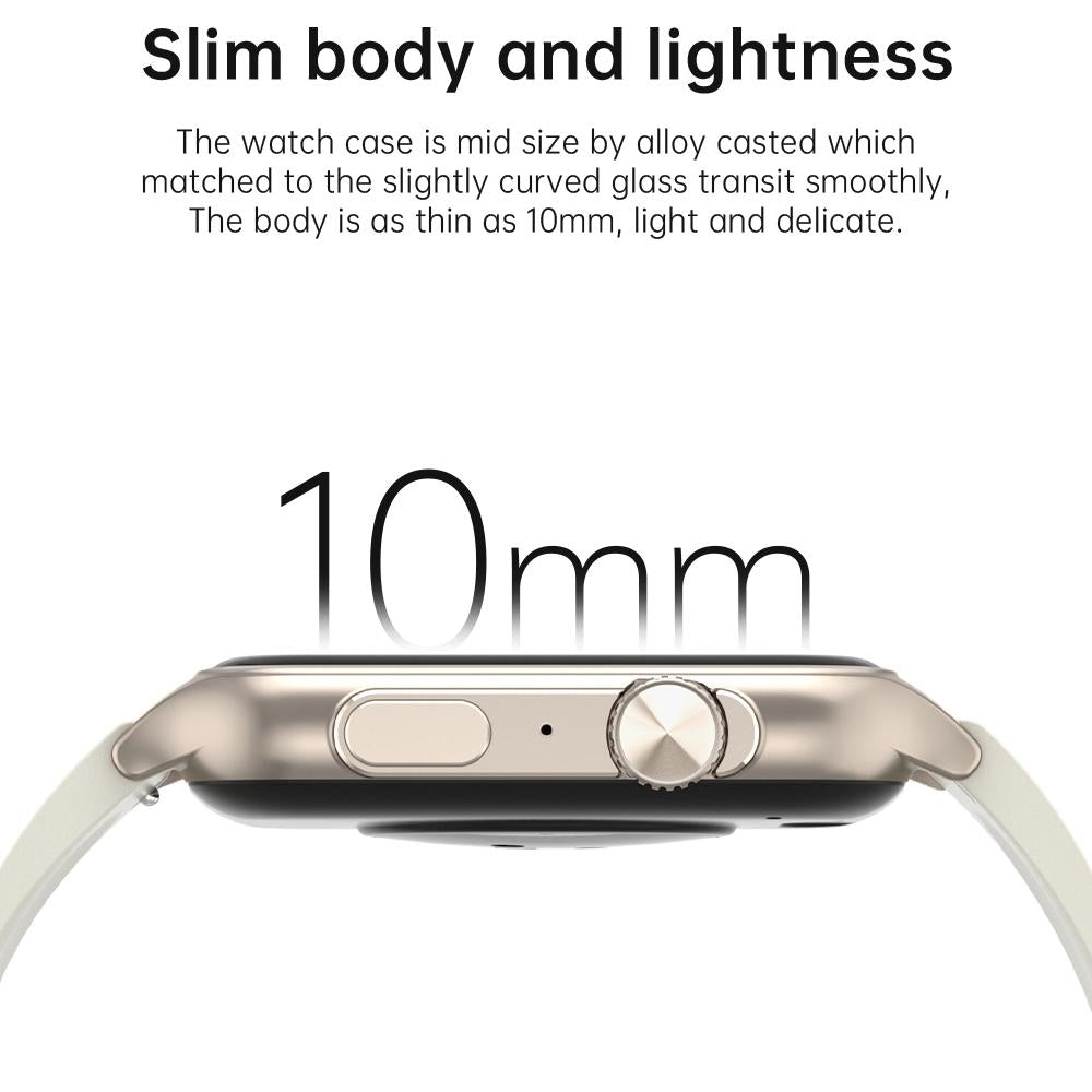 1.96 Inch Ips Screen Smart Watch Supports Bluetooth Calls / Blood Oxygen Monitoring - Gold