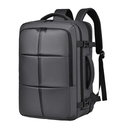 Large Capacity Expandable Business Backpack - Gray