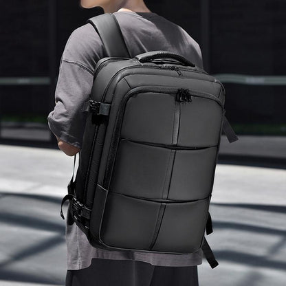 Large Capacity Expandable Business Backpack - Gray