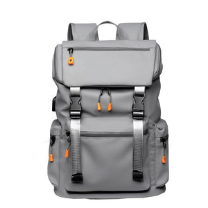 Men Business Travel Backpack - Spacious and Stylish - Grey