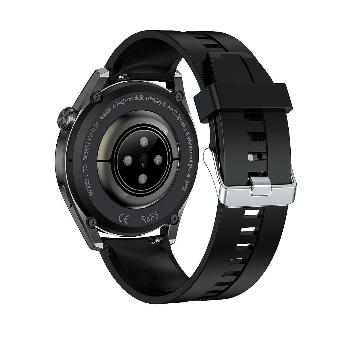 Waterproof Silicone Smartwatch With Colour Display - Silver