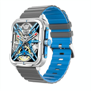 1.9 Inch Tft Square Screen Smart Watch Supports Blood Pressure Monitoring - Blue