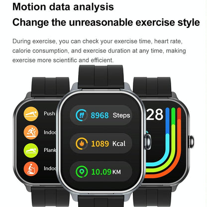 2.01 Inch 2 In 1 Bluetooth Earphone Smart Watch With Nfc & Steel Strap - Space Grey