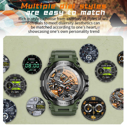 1.5 Inch Colour Screen Bluetooth Smart Watch Health & Sports Monitoring - Green