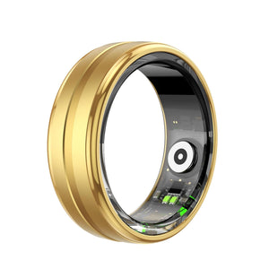 Smart Ring With Heart Rate Blood Oxygen & Sleep Monitoring - Size 10 - Gold