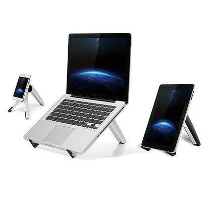 Portable Laptop and Tablet Stand - Foldable - White