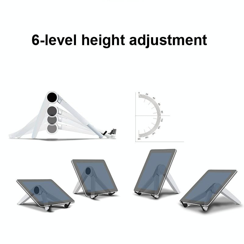 Portable Laptop and Tablet Stand - Foldable - White