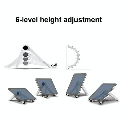 Portable Laptop and Tablet Stand - Foldable - White