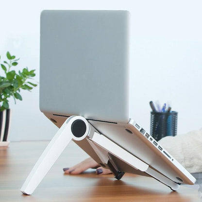 Portable Laptop and Tablet Stand - Foldable - White