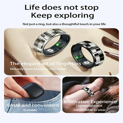 Smart Ring With Health Monitoring Gesture Control And Somatosensory Games - Size 9 - Silver