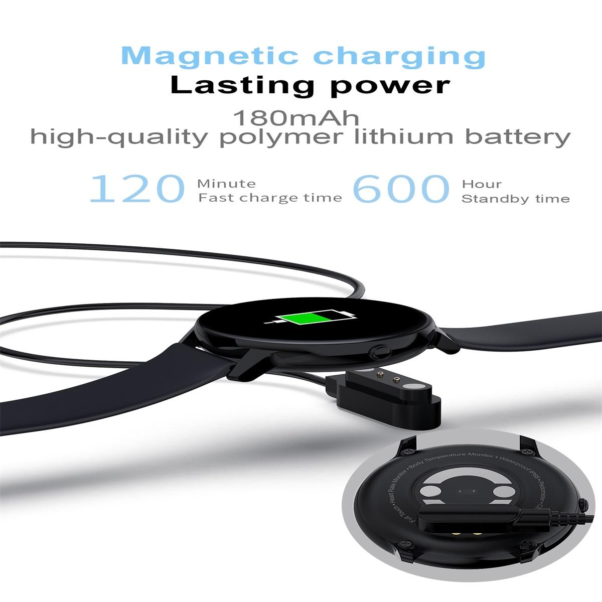 Smart Watch With Ip68 Waterproofing And Health Monitoring - Silver