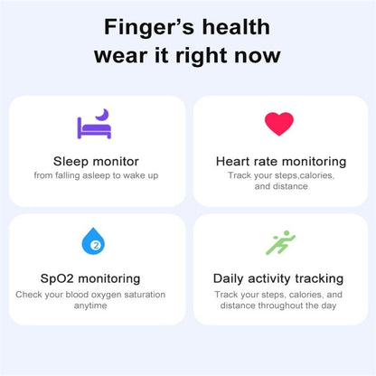 Smart Ring With Heart Rate Blood Oxygen & Sleep Monitoring - Size 11 - Gold