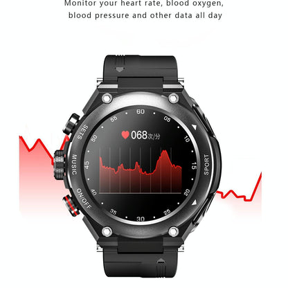 1.28 Inch Ips Touch Screen 2 In 1 Bluetooth Headset Smart Watch Support Heart Rate Monitoring / Bluetooth Music - Silver