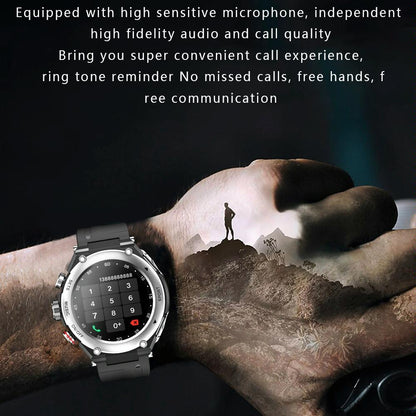 1.28 Inch Ips Touch Screen 2 In 1 Bluetooth Headset Smart Watch Support Heart Rate Monitoring / Bluetooth Music - Silver
