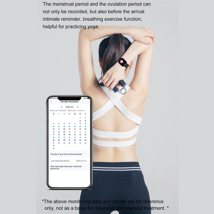 1.9 Inch Tft Screen Smart Watch Support Bluetooth Call / Menstrual Cycle Reminder - Black