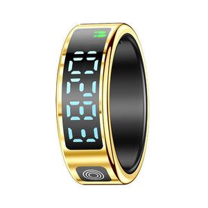 Smart Ring Hand Gestures Health Monitoring Sports Modes Size 10 - Gold