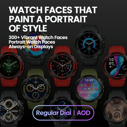 1.43 Inch Fitness & Wellness Smart Watch 24H Health Monitoring - Lava Black