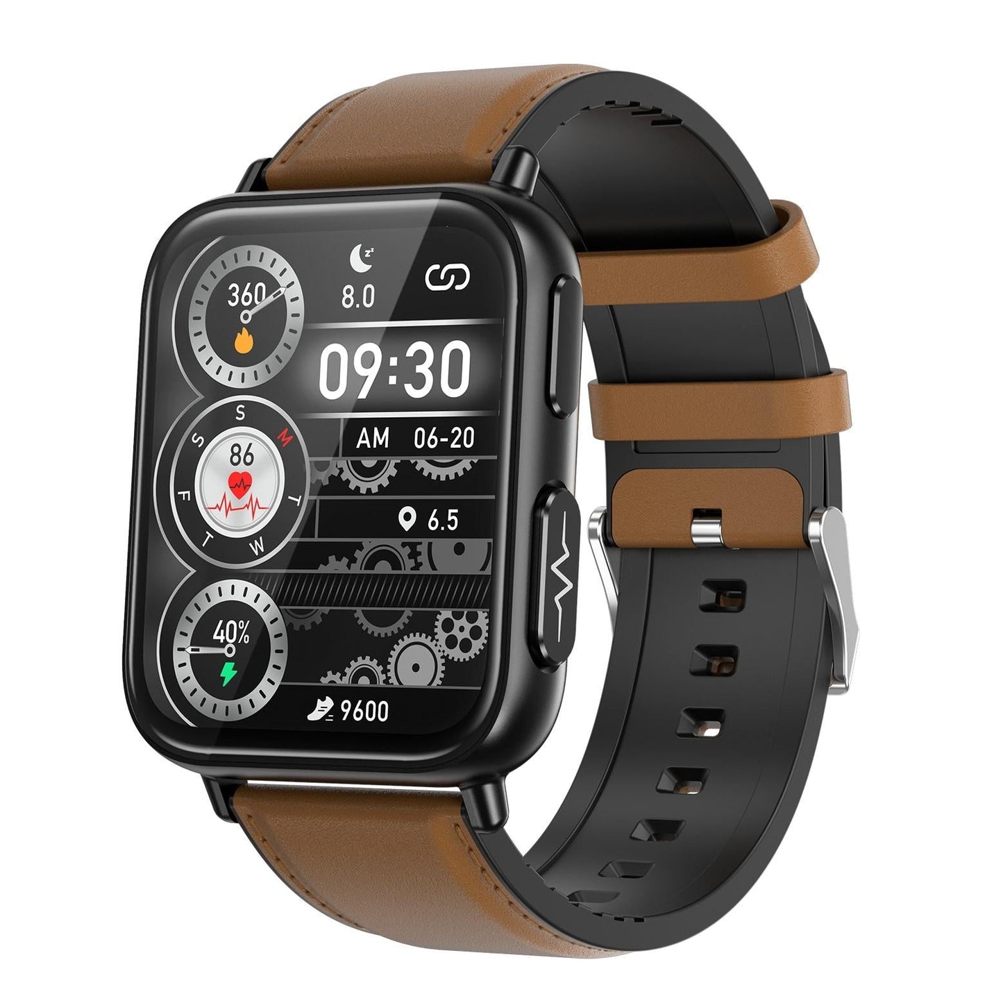 1.91 Inch Waterproof Smart Watch With Ai Diagnosis & Health Monitoring - Brown