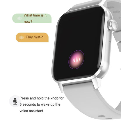 1.69 Inch Multifunctional Heart Rate Smart Watch - Silver