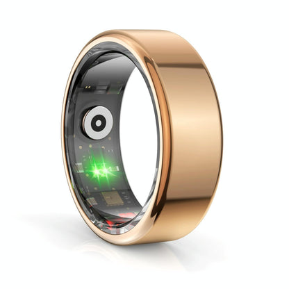 Smart Ring With Heart Rate Blood Oxygen Sleep Monitoring & Sports Modes - Size 11 - Gold