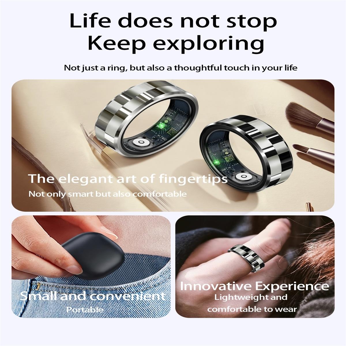 Smart Ring With Health Monitoring Gesture Control And Somatosensory Games - Size 11 - Silver