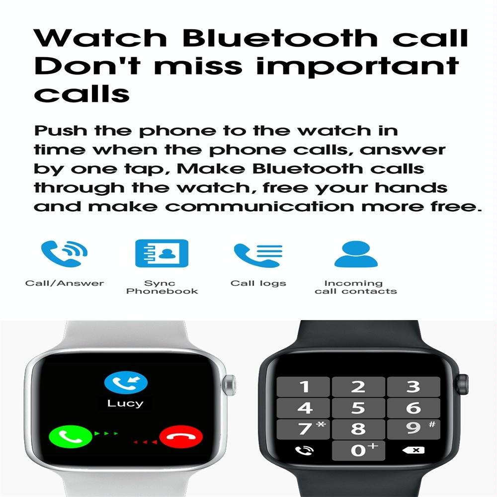 1.75 Inch Ips Smart Watch Waterproof Temp / Heart / Bp / Sleep Monitoring - White