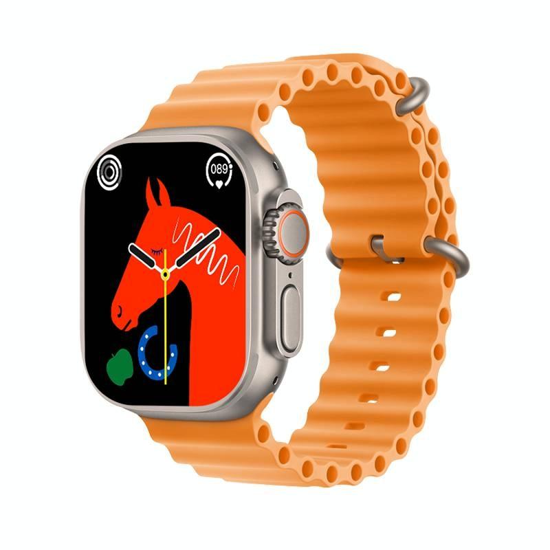 1.5 Inch Silicone Band Smart Watch Bluetooth Call / Heart Rate / Blood Pressure / Blood Oxygen - Orange