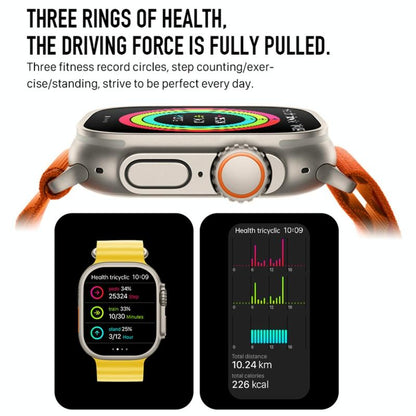 1.5 Inch Silicone Band Smart Watch Bluetooth Call / Heart Rate / Blood Pressure / Blood Oxygen - Orange