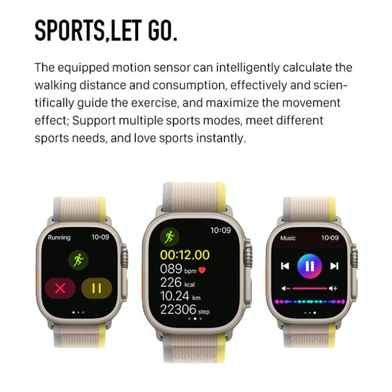 1.5 Inch Silicone Band Smart Watch Bluetooth Call / Heart Rate / Blood Pressure / Blood Oxygen - Orange