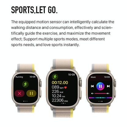 1.5 Inch Silicone Band Smart Watch Bluetooth Call / Heart Rate / Blood Pressure / Blood Oxygen - Orange