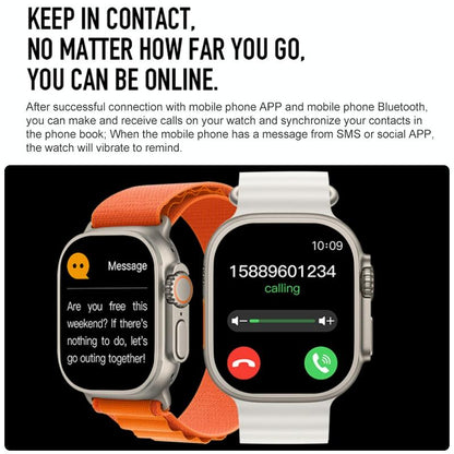 1.5 Inch Silicone Band Smart Watch Bluetooth Call / Heart Rate / Blood Pressure / Blood Oxygen - Orange