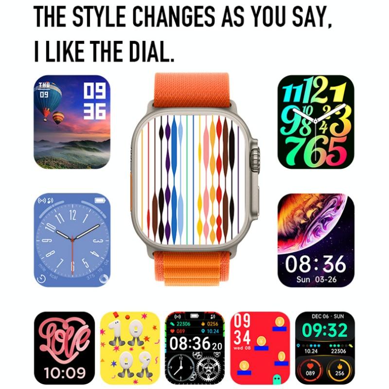 1.5 Inch Silicone Band Smart Watch Bluetooth Call / Heart Rate / Blood Pressure / Blood Oxygen - Orange