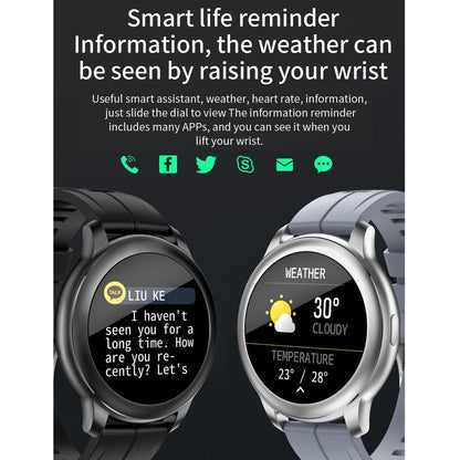 1.3 Inch Ips Colour Screen Ip67 Waterproof Smart Watch Support Sleep Monitor / Heart Rate Monitor / Blood Pressure Monitor - Blue