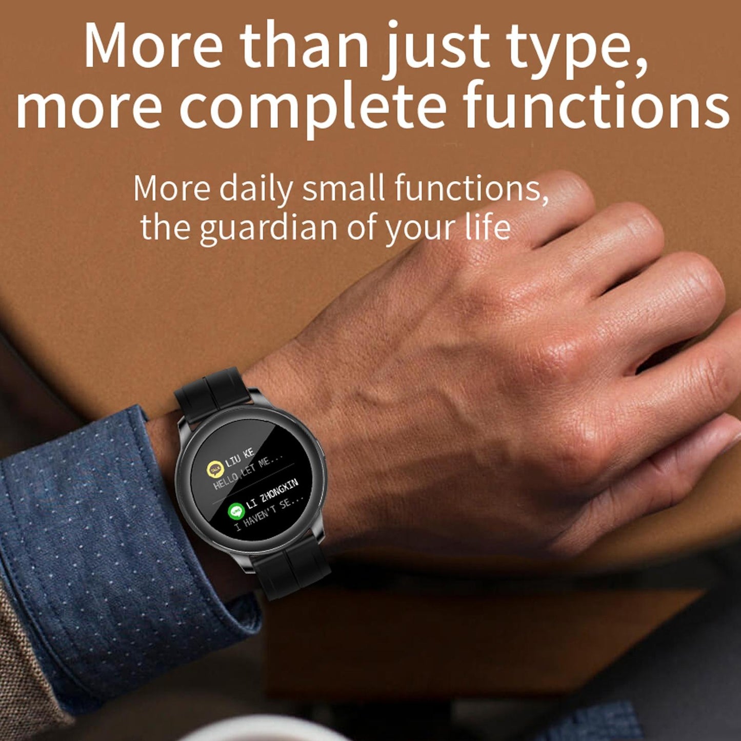 1.3 Inch Ips Colour Screen Ip67 Waterproof Smart Watch Support Sleep Monitor / Heart Rate Monitor / Blood Pressure Monitor - Blue