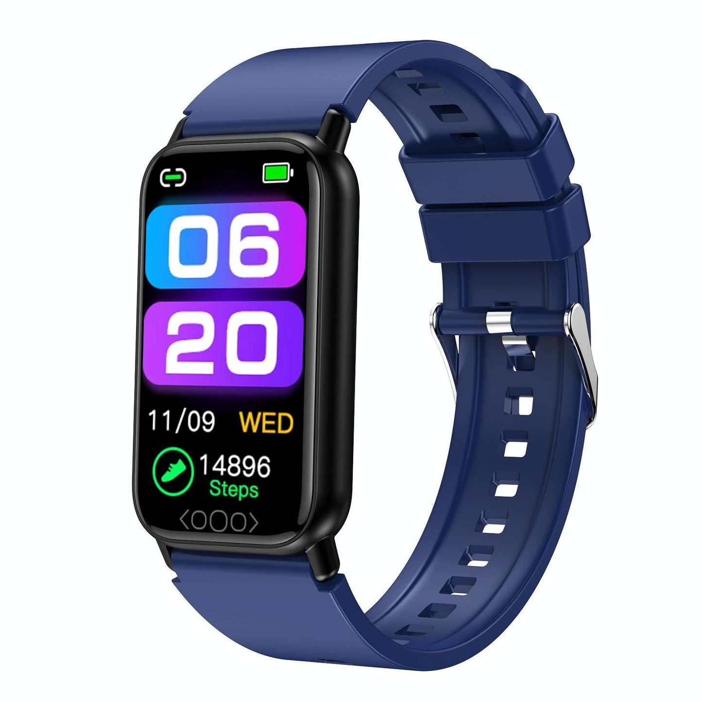 Smart Health Monitoring Watch With Colour Screen - Blue