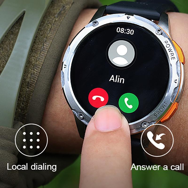 1.43 Inch Amoled Round Screen Steel Strap Smart Watch - Gold