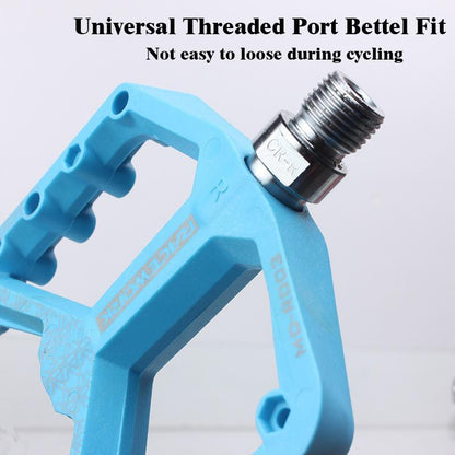 A Pair Of Wide Anti-Slip Nylon Bike Pedals - Blue