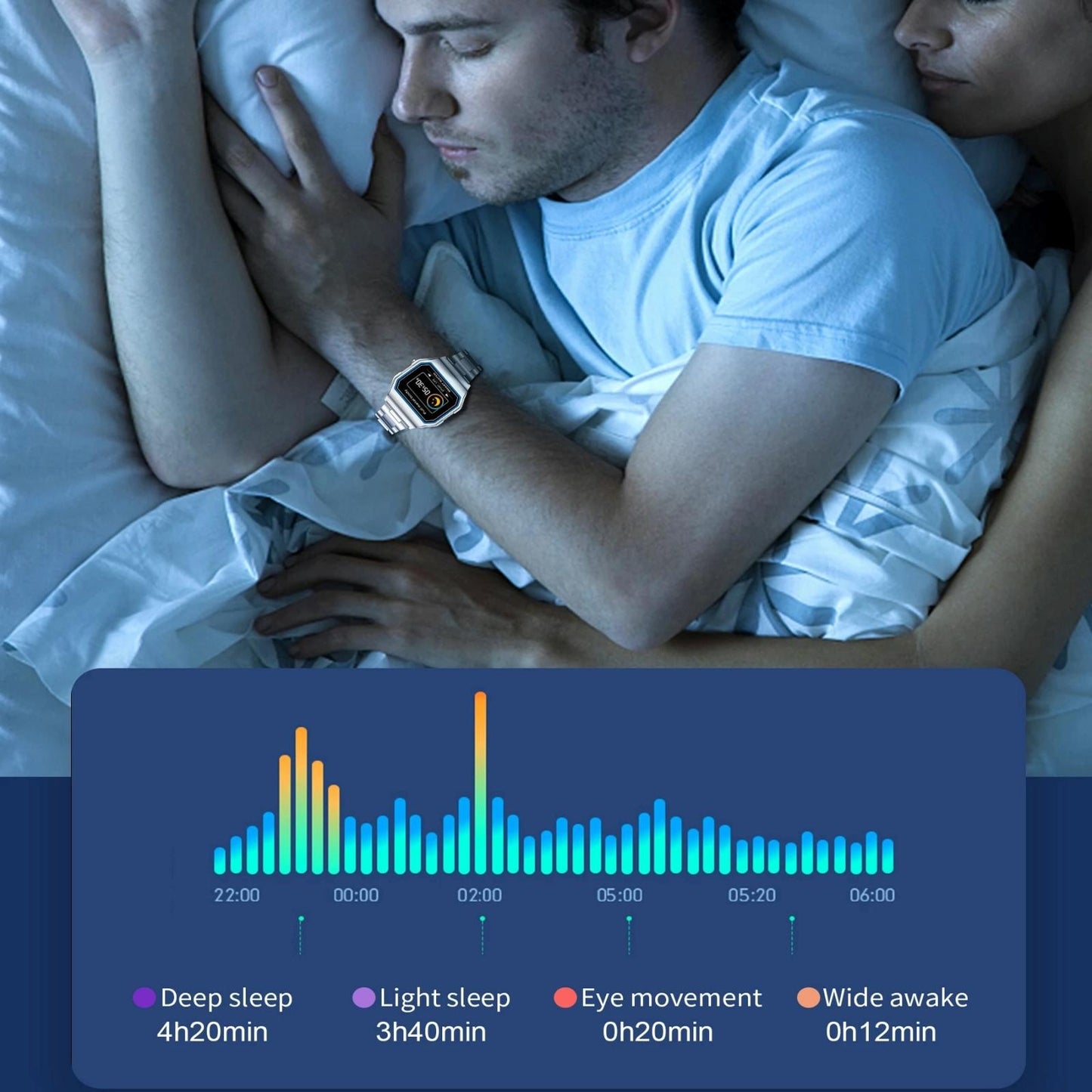 Waterproof Steel Smart Watch With Colour Screen - Gold