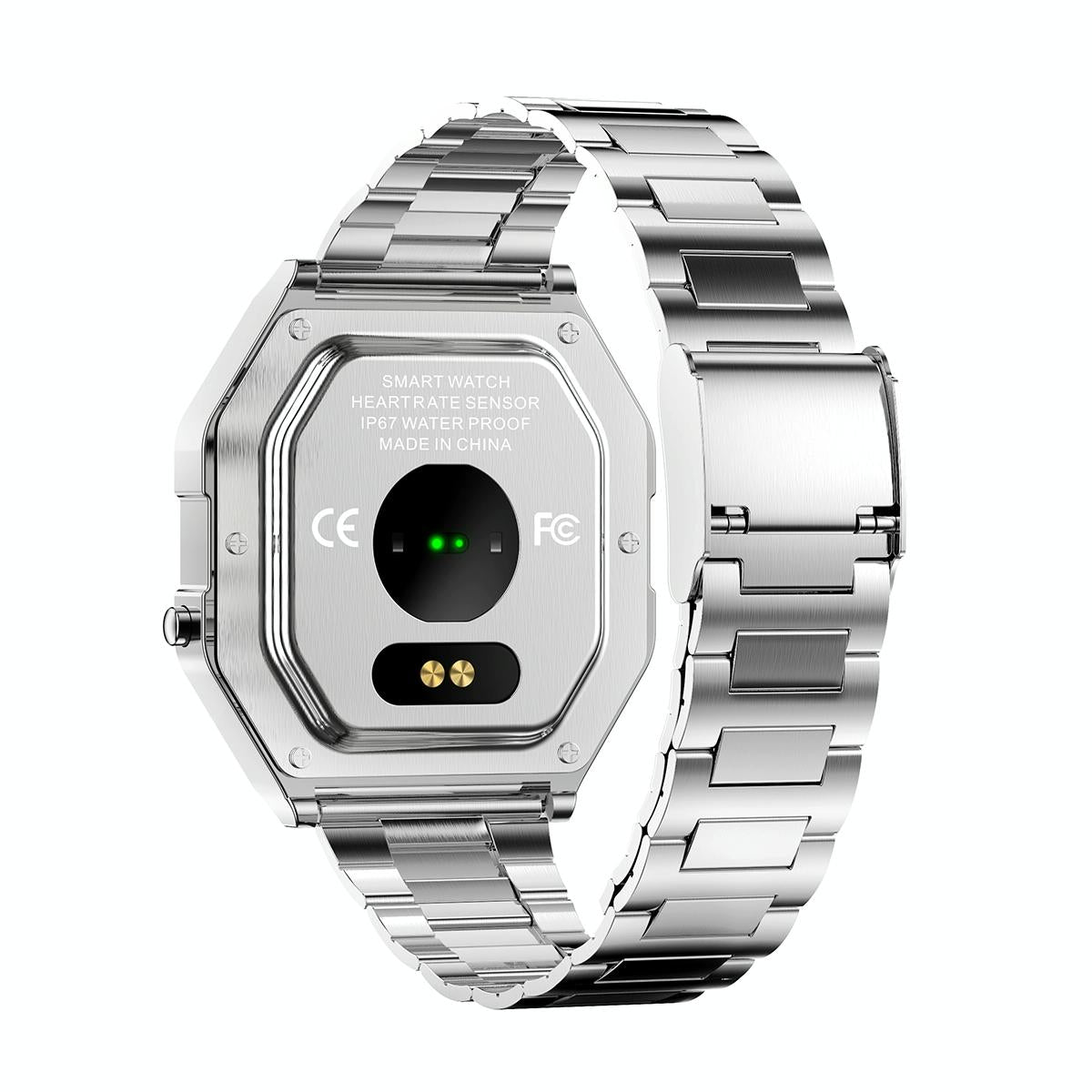 Waterproof Steel Smart Watch With Colour Screen - Gold