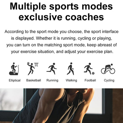 1.36 Inch Amoled Screen Leather Strap Smart Watch Support Nfc Function / Blood Oxygen Monitoring - Silver