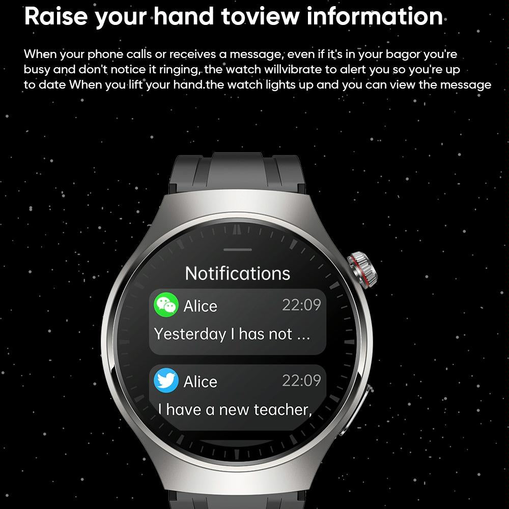 1.43 Inch Amoled Ip67 Smart Call Watch Support Ecg / Body Temperature / Blood Glucose Monitoring - Silver