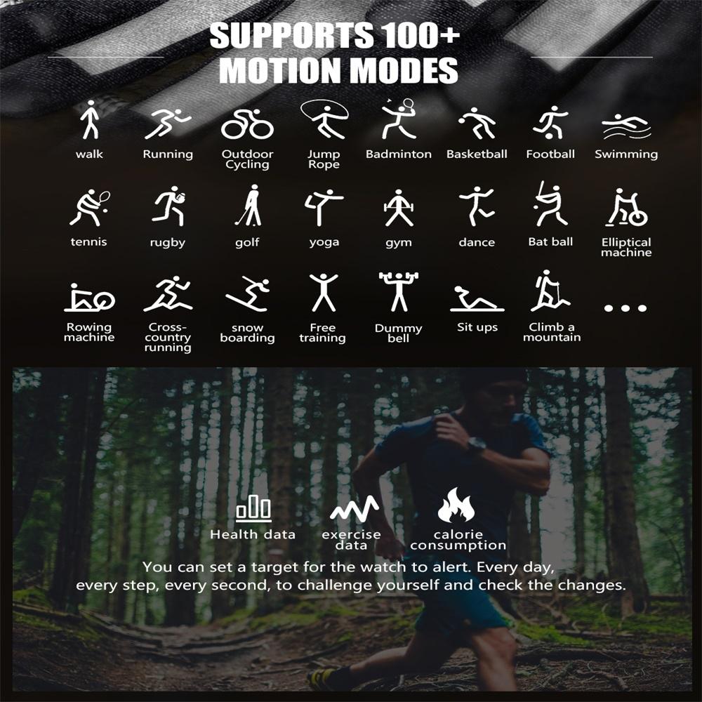 Smart Watch With Heart Rate Blood Pressure And Oxygen Monitoring - Silver