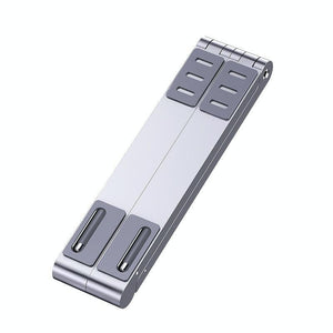 Portable Aluminum Notebook Stand - Compact Cooling Bracket - Silver
