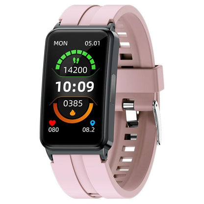 Smart Watch With Heart Rate And Blood Pressure Monitoring - Colour Screen - Pink